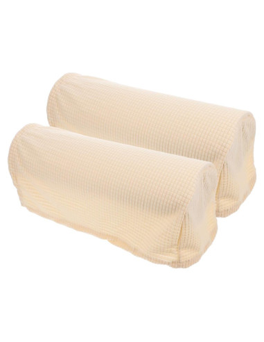 2 Fundas Elásticas para Reposabrazos Sofá HOLIDYOYO Beige