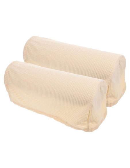 2 Fundas Elásticas para Reposabrazos Sofá HOLIDYOYO Beige