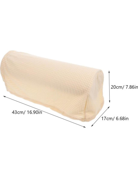 2 Fundas Elásticas para Reposabrazos Sofá HOLIDYOYO Beige
