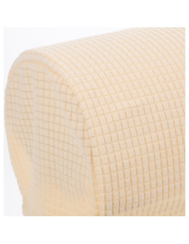 2 Fundas Elásticas para Reposabrazos Sofá HOLIDYOYO Beige