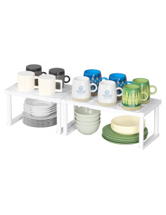 Organizador de Estante Expandible Lifewit, 2 Piezas, Blanco