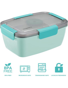 Contenedor de Almuerzo Caperci 1.93 L con 5 Compartimentos 2