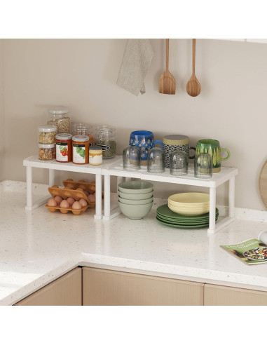 Organizador de Estante Expandible Lifewit, 2 Piezas, Blanco