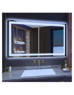 Espejo de Baño LED MAVISEVER 61x102cm Regulable Anti-Niebla