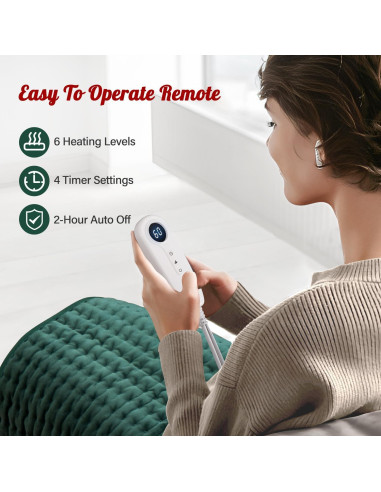 Almohadilla Calefactora LUWANDA 30x60 cm para Alivio del Dolor