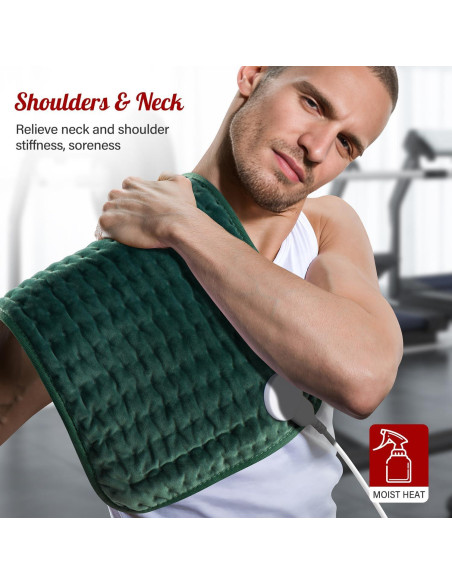 Almohadilla Calefactora LUWANDA 30x60 cm para Alivio del Dolor