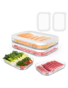 Contenedor Apilable de Carne Fría Cecnamt - 2 Piezas 2200ml