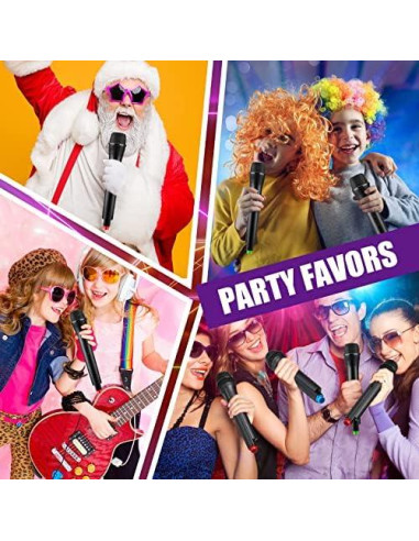 Micrófono Falso Sanwuta 6 Pcs Juguete de Disfraz 27 cm