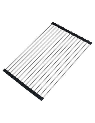 Estante de Secado de Platos Seropy 43.2x30cm Acero Inoxidable Negro