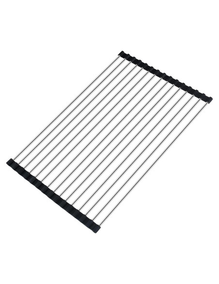 Estante de Secado de Platos Seropy 43.2x30cm Acero Inoxidable Negro