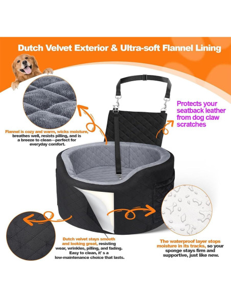 Asiento Elevador para Perros SIVEIS Negro Mediano 52x47x47cm