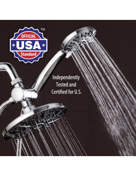 Ducha de Lluvia AquaDance 7" Cromada 6 Configuraciones