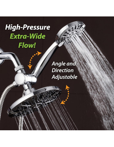 Ducha de Lluvia AquaDance 7" Cromada 6 Configuraciones