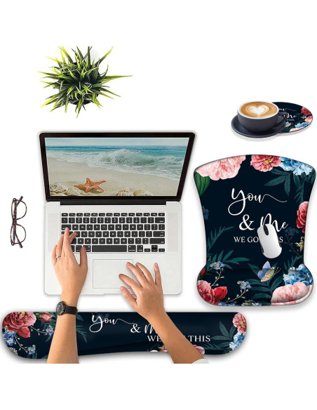 Juego de Alfombrillas Ergonómicas FOKBVNFLL con Reposamuñecas