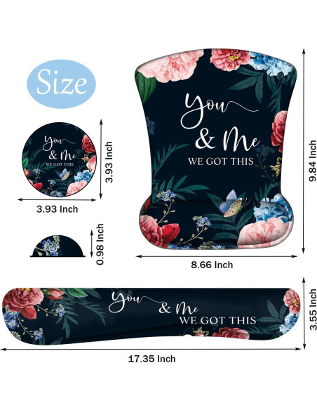 Juego de Alfombrillas Ergonómicas FOKBVNFLL con Reposamuñecas