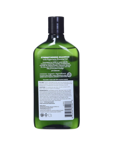 Champú Fortalecedor de Menta Avalon Organics 311 ml