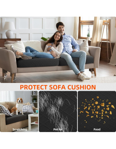 Fundas de Cojines de Sofá YISUN 2 Piezas Impermeables 61cm