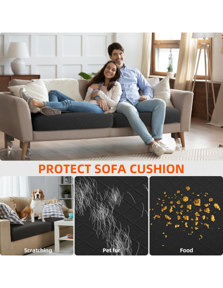 Fundas de Cojines de Sofá YISUN 2 Piezas Impermeables 61cm