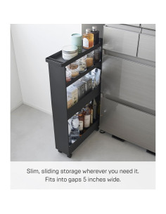 Carrito de Almacenamiento Rodante Yamazaki 4 Niveles 80.5 cm 2