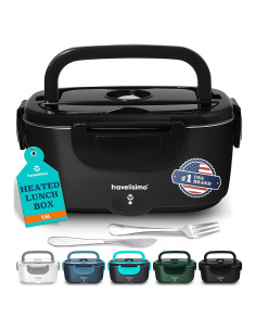 Caja de Almuerzo Eléctrica TRAVELISIMO 1.5L 80W Acero Inoxidable