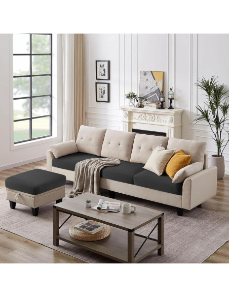 Fundas de Cojines de Sofá YISUN 2 Piezas Impermeables 61cm