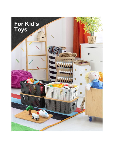 Cajas de Almacenamiento EOENVIVS 6 Piezas con Tapa de Bambú Cajas de Almacenamiento EOENVIVS 6 Piezas con Tapa de Bambú