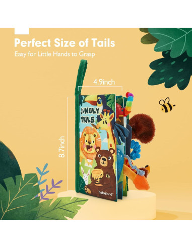 Libro Táctil para Bebés Hahaland 0-12 Meses - Colores Brillantes