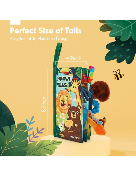 Libro Táctil para Bebés Hahaland 0-12 Meses - Colores Brillantes