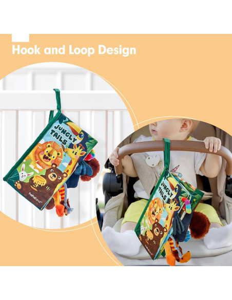 Libro Táctil para Bebés Hahaland 0-12 Meses - Colores Brillantes