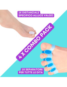 Separadores de Dedos de Silicona Grado Médico BACK TO ROOTZ - Juego de 4 2