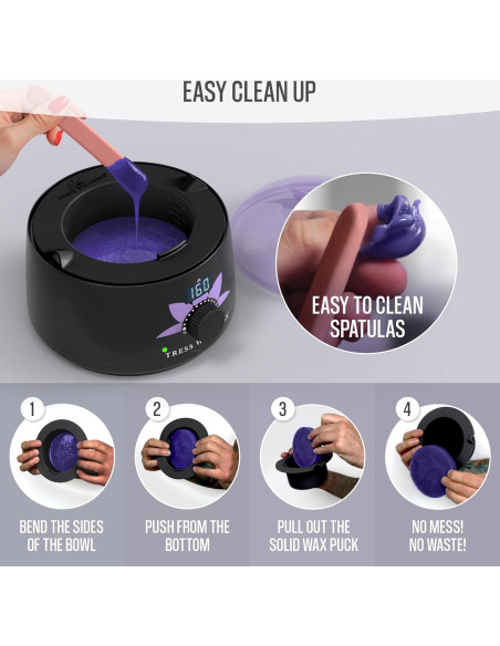 Forro de silicona para calentador de cera Tress Wellness - Negro