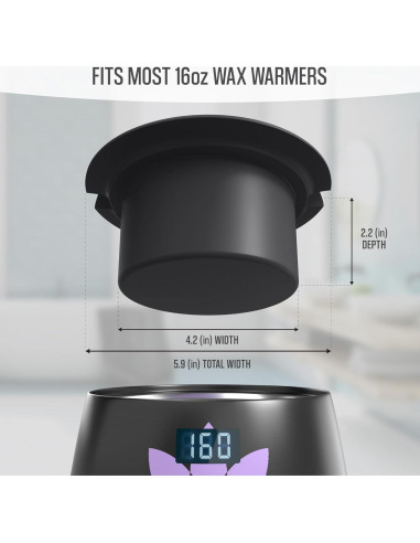 Forro de silicona para calentador de cera Tress Wellness - Negro