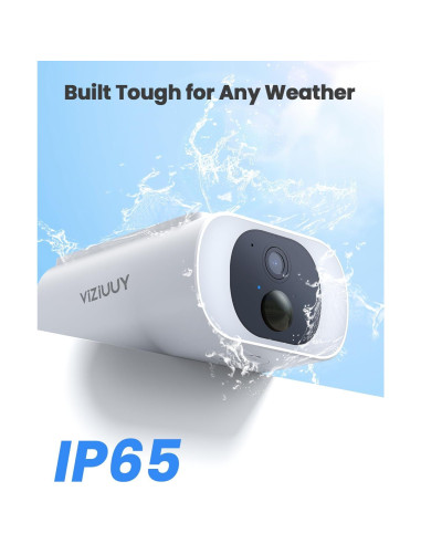 Cámara Solar Inalámbrica VIZIUUY 2K con Visión Nocturna