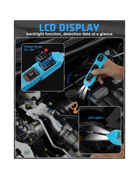 Probador de Circuito Automotriz Multifuncional Invtux 3.5-36V