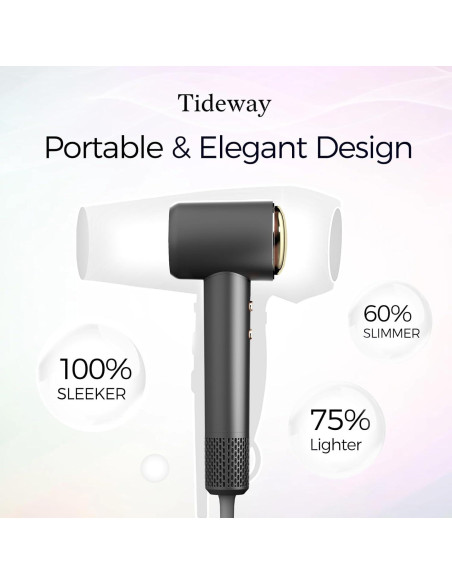 Secador de Pelo Tideway H11 Profesional 110000 RPM Negro