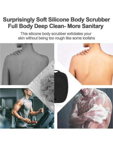 Cepillo de Baño de Silicona COLGEIFY Grande con Ventosa