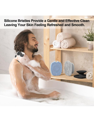 Cepillo de Baño de Silicona COLGEIFY Grande con Ventosa