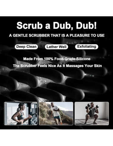 Cepillo de Baño de Silicona COLGEIFY Grande con Ventosa