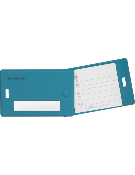 Juego de 2 Etiquetas de Equipaje Travelon Aqua - Privacidad