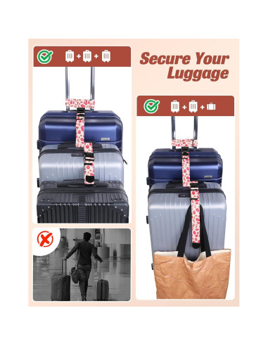 Correas de Equipaje Slohif Ajustables para Conectar Maletas