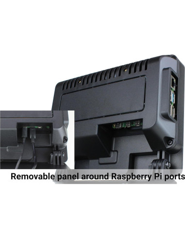 Carcasa SmartiPi Touch Pro 3 para Raspberry Pi - Negro