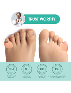 Separador de Dedos Welnove Pequeño Beige - Paquete de 12 2