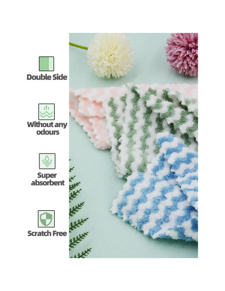 10 Paños de Microfibra NEOWEMING 25x25cm Azul - Multiusos