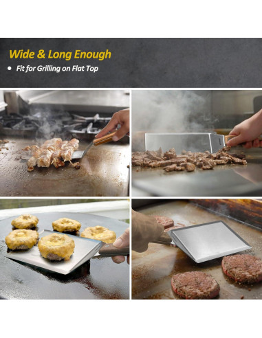 Juego de Espátulas de Acero Inoxidable Vovoly - 3 Tamaños