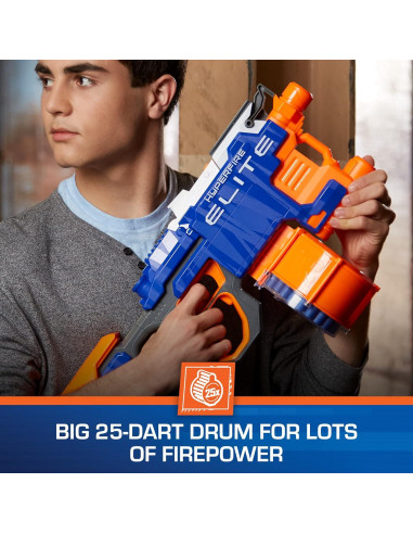 Nerf HyperFire Blaster Elite Motorizado 25 Dardos 1.83 kg