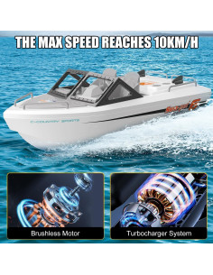 Barco RC Karting Hitish 10KM/h Impermeable 2 Baterías 2