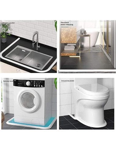 Dique de Ducha Colapsable Qtach 99cm Silicona Autoadhesivo