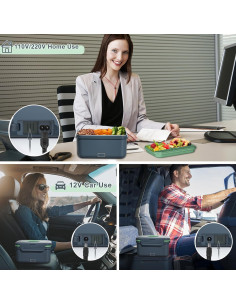 Calentador de Comida Eléctrico Vingud 1.8L 12V 24V 110V Gris 2