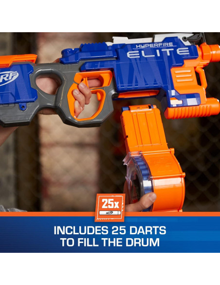 Nerf HyperFire Blaster Elite Motorizado 25 Dardos 1.83 kg