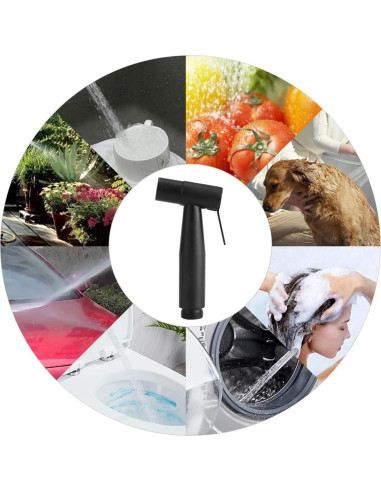 Cabezal de Rociador de Bidet LikeHome de Acero Inoxidable Negro Mate